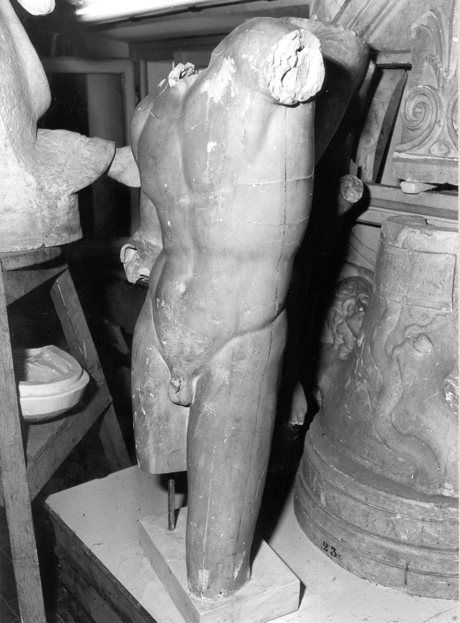 BACCO, FIGURA MASCHILE NUDA (statua) - ambito italiano (seconda metà sec. XIX)