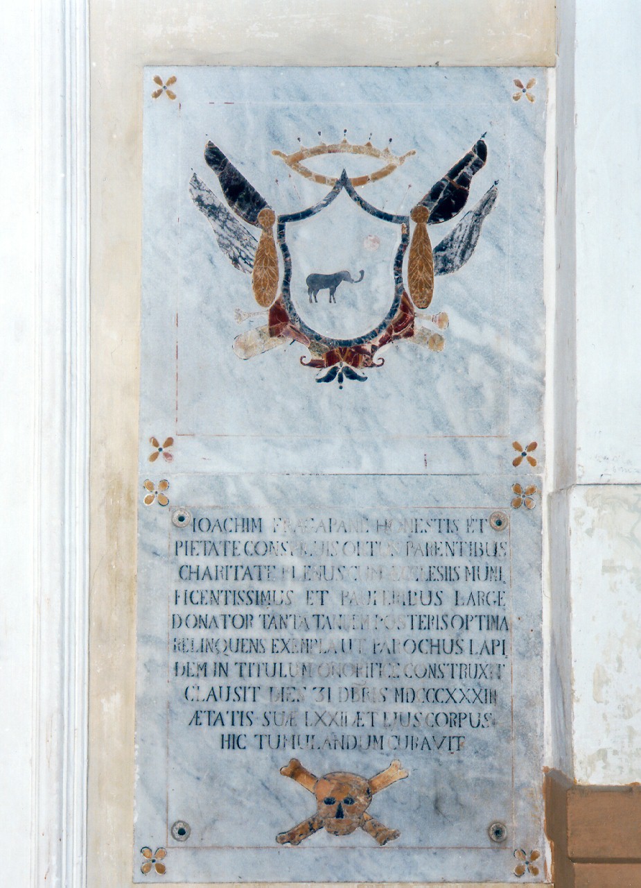 lapide - sepolcrale - ambito siciliano (sec. XIX)