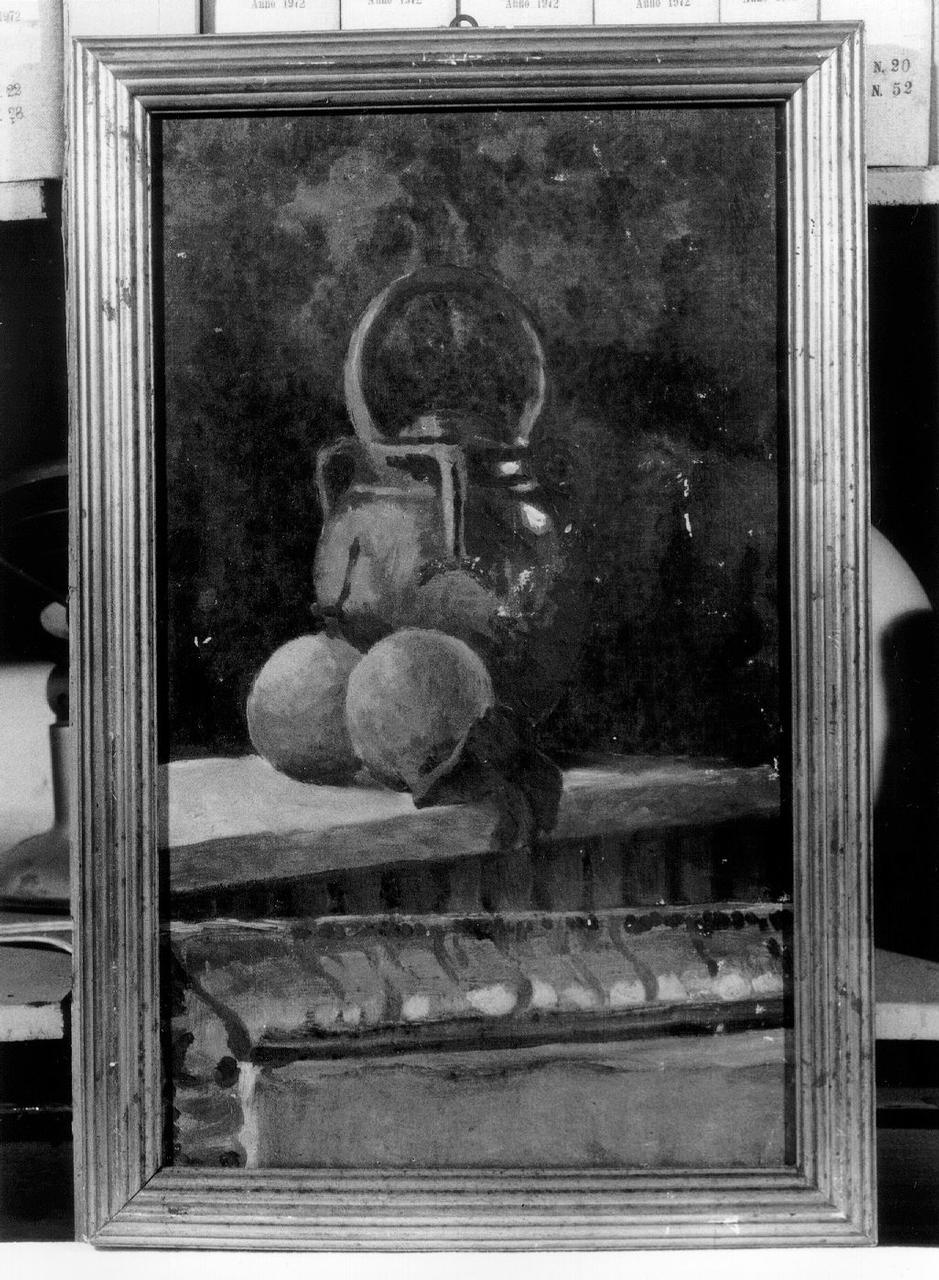 NATURA MORTA CON BROCCA VERDE (dipinto) di Cristiani Giuseppina (inizio sec. XX)