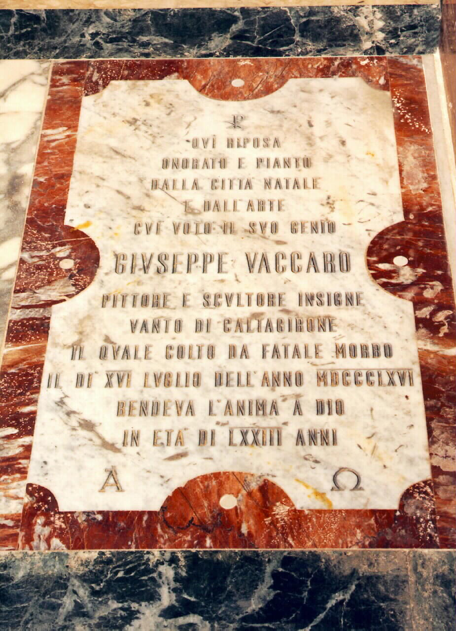 lapide - sepolcrale - ambito siciliano (sec. XIX)