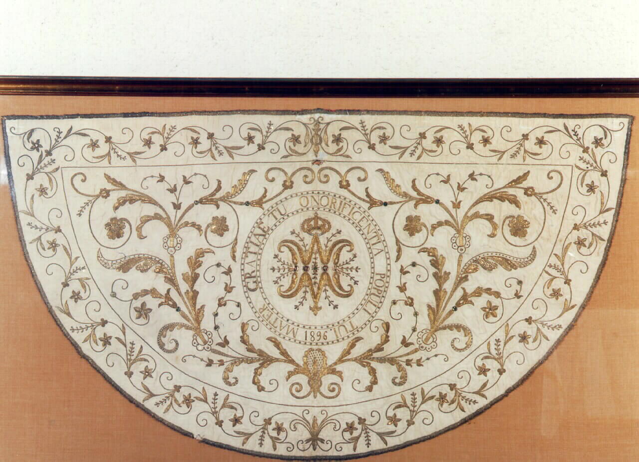 mantello (addobbo di statua) - manifattura siciliana (sec. XIX)