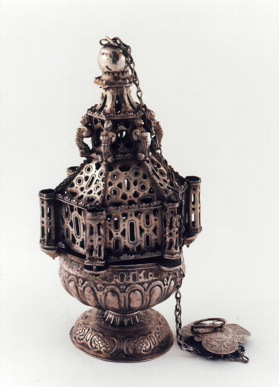 turibolo - a corpo architettonico - bottega siciliana (sec. XVII)