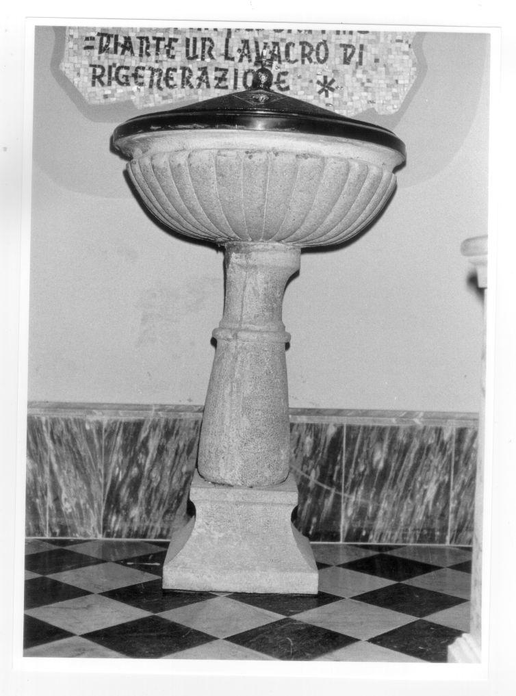 fonte battesimale - a fusto - ambito lunigianese (sec. XVII)