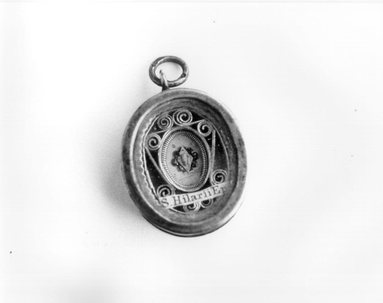 reliquiario a capsula - a medaglione - bottega toscana (sec. XIX)