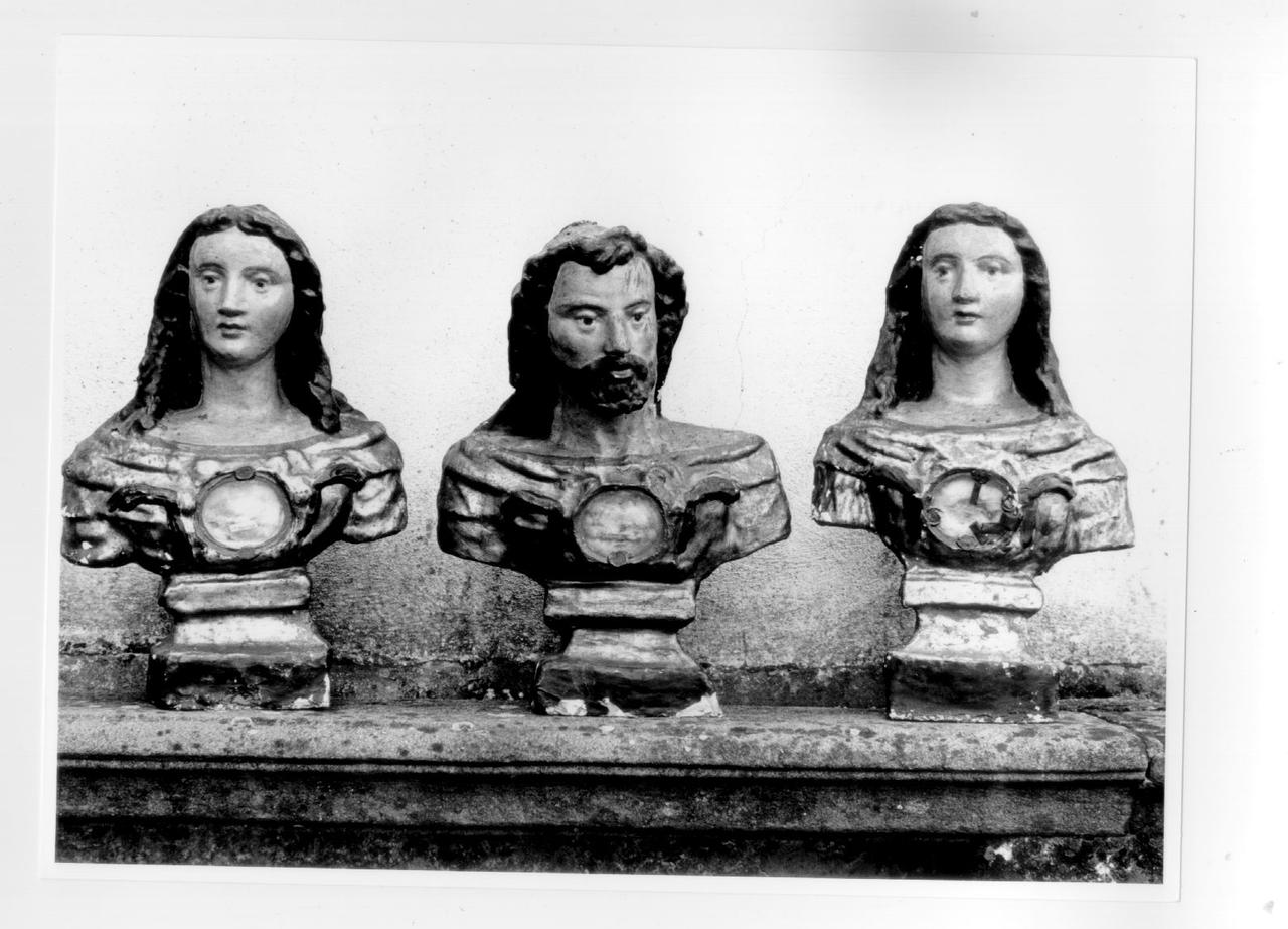 SANTI (reliquiario - a busto, serie) - ambito lunigianese (sec. XIX)