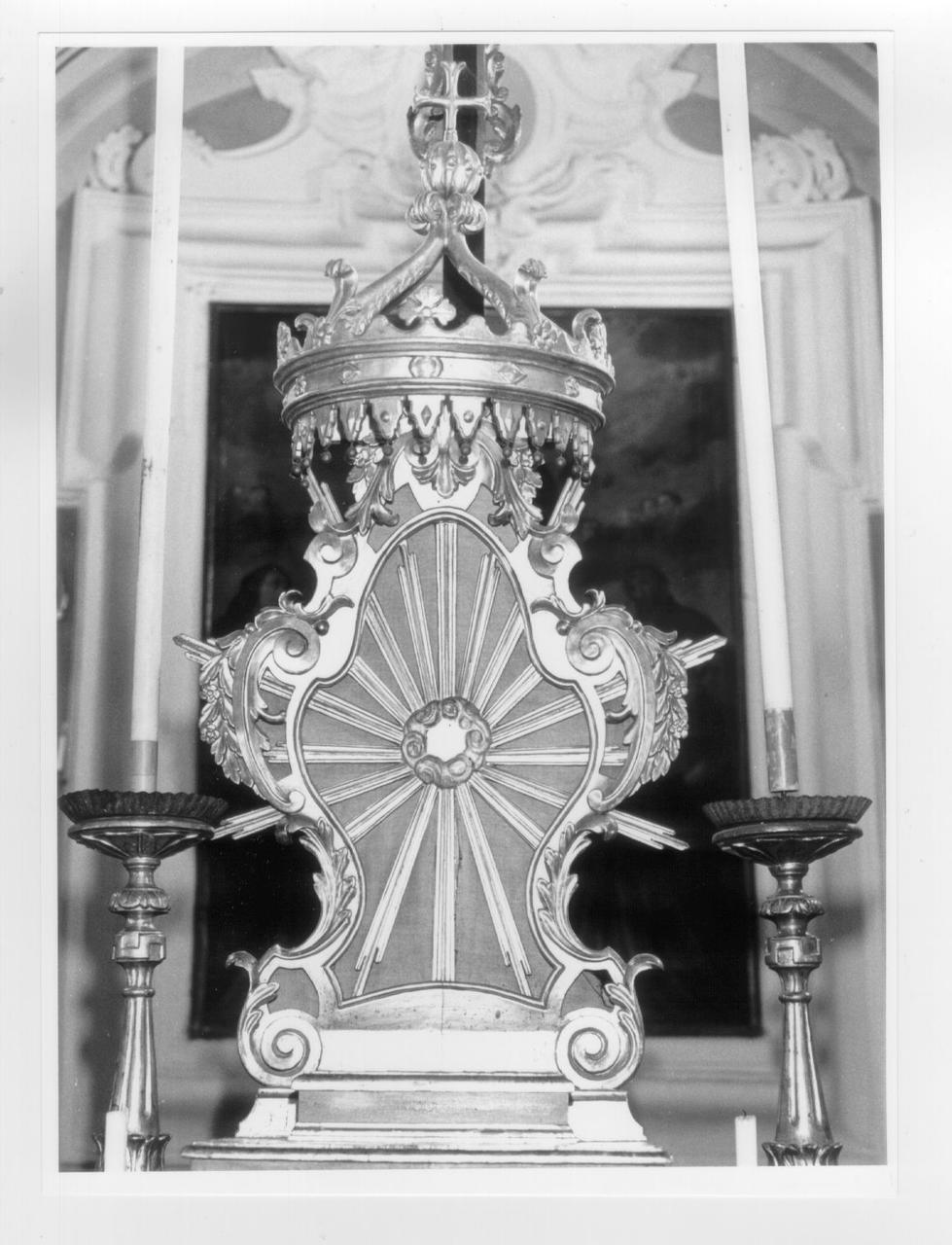 tronetto per esposizione eucaristica - ambito lunigianese (sec. XIX)