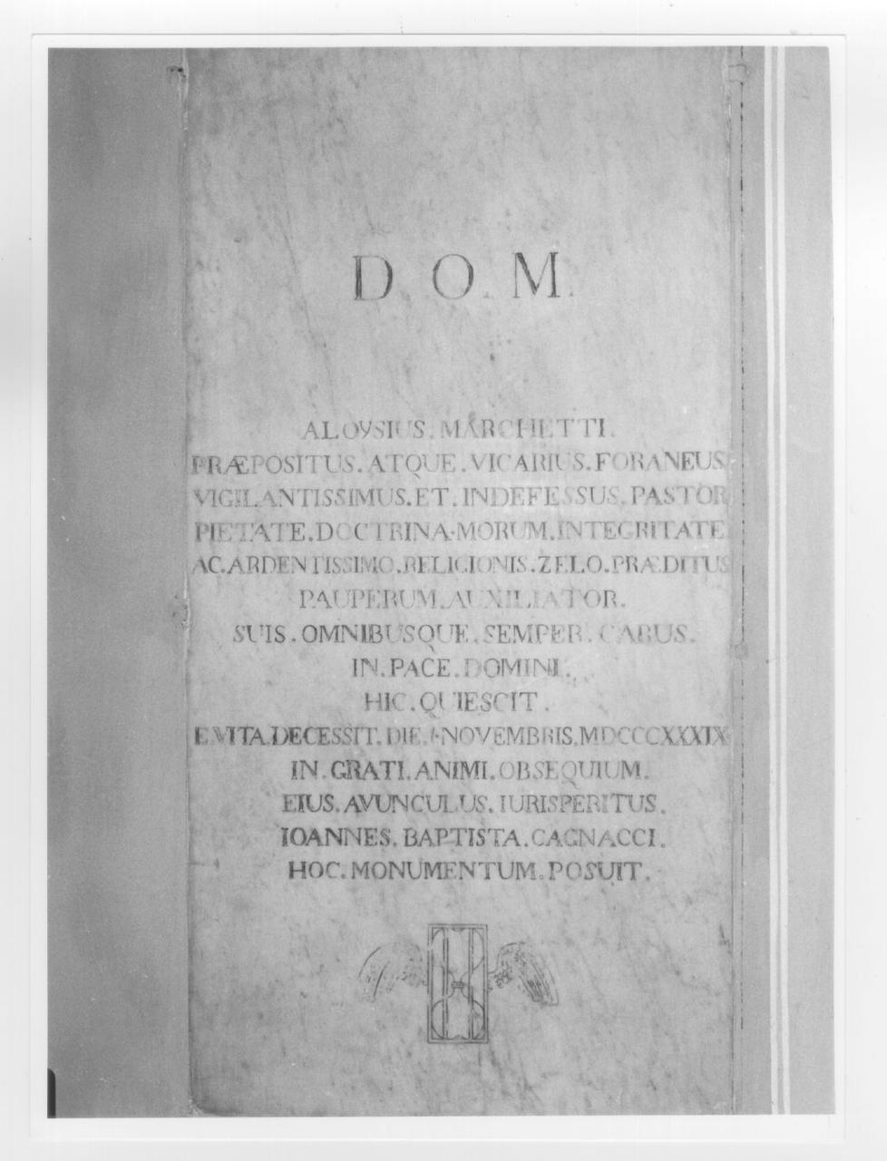 lapide tombale - ambito lunigianese (sec. XIX)