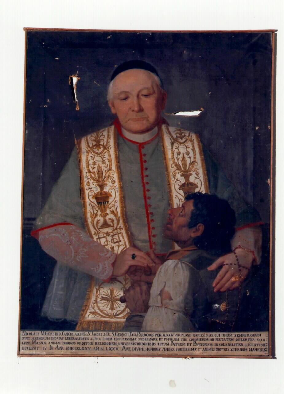 ritratto del canonico Nicola Gerbino (dipinto) - ambito siciliano (sec. XIX)