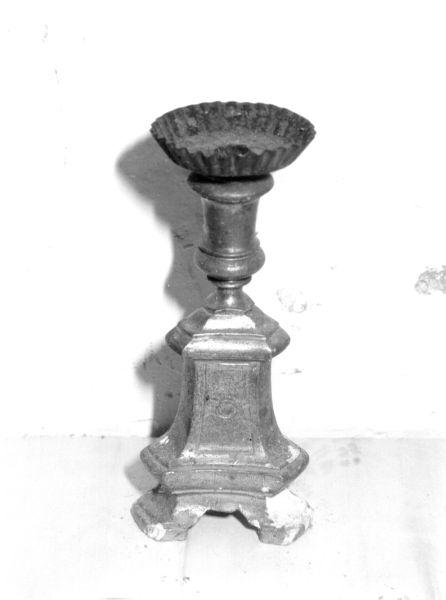 candeliere, serie - bottega lucchese (fine/inizio secc. XVIII/ XIX)