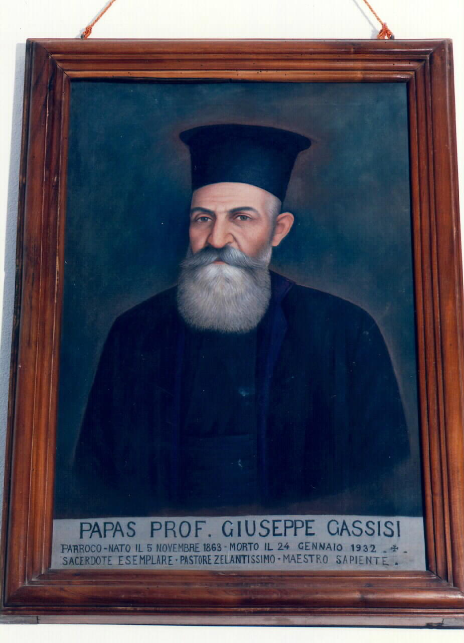 ritratto del sacerdote Giuseppe Gassisi (dipinto) - ambito siciliano (sec. XX)