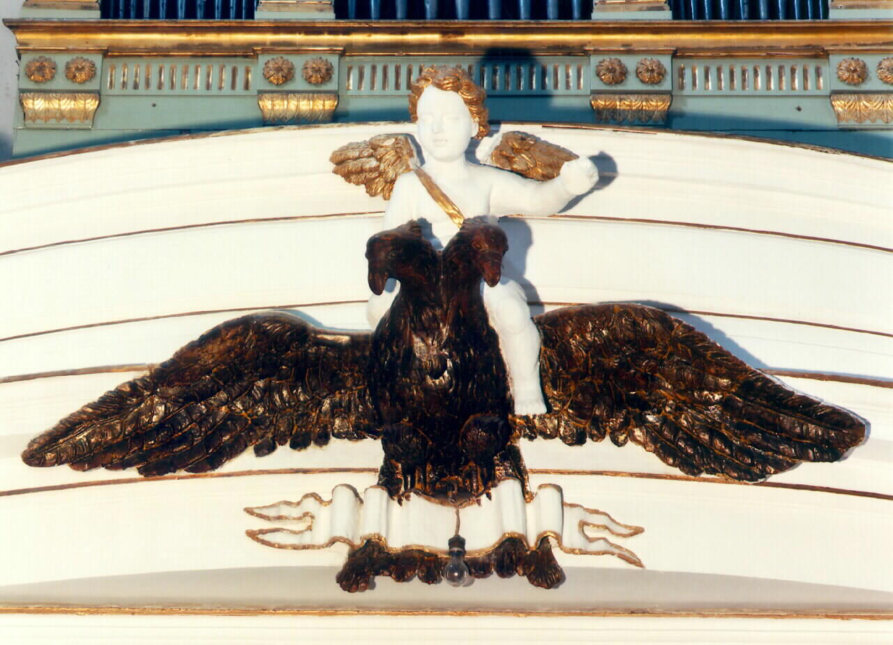 angioletti reggicartiglio (rilievo) - ambito siciliano (Metà sec. XVIII)