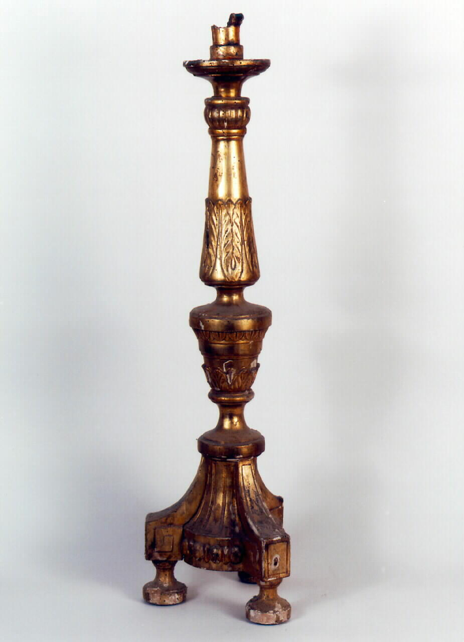 candelabro d'altare, serie - produzione siciliana (primo quarto sec. XIX)