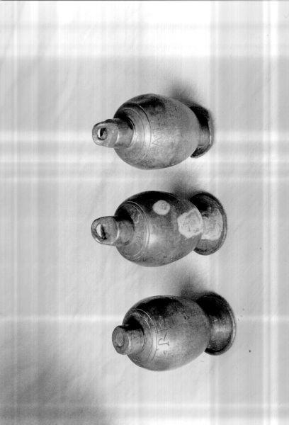 vasetti per oli santi, serie - bottega italiana (sec. XIX)