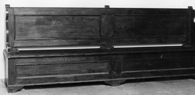 cassapanca - bottega toscana (fine/inizio secc. XVIII/ XIX)