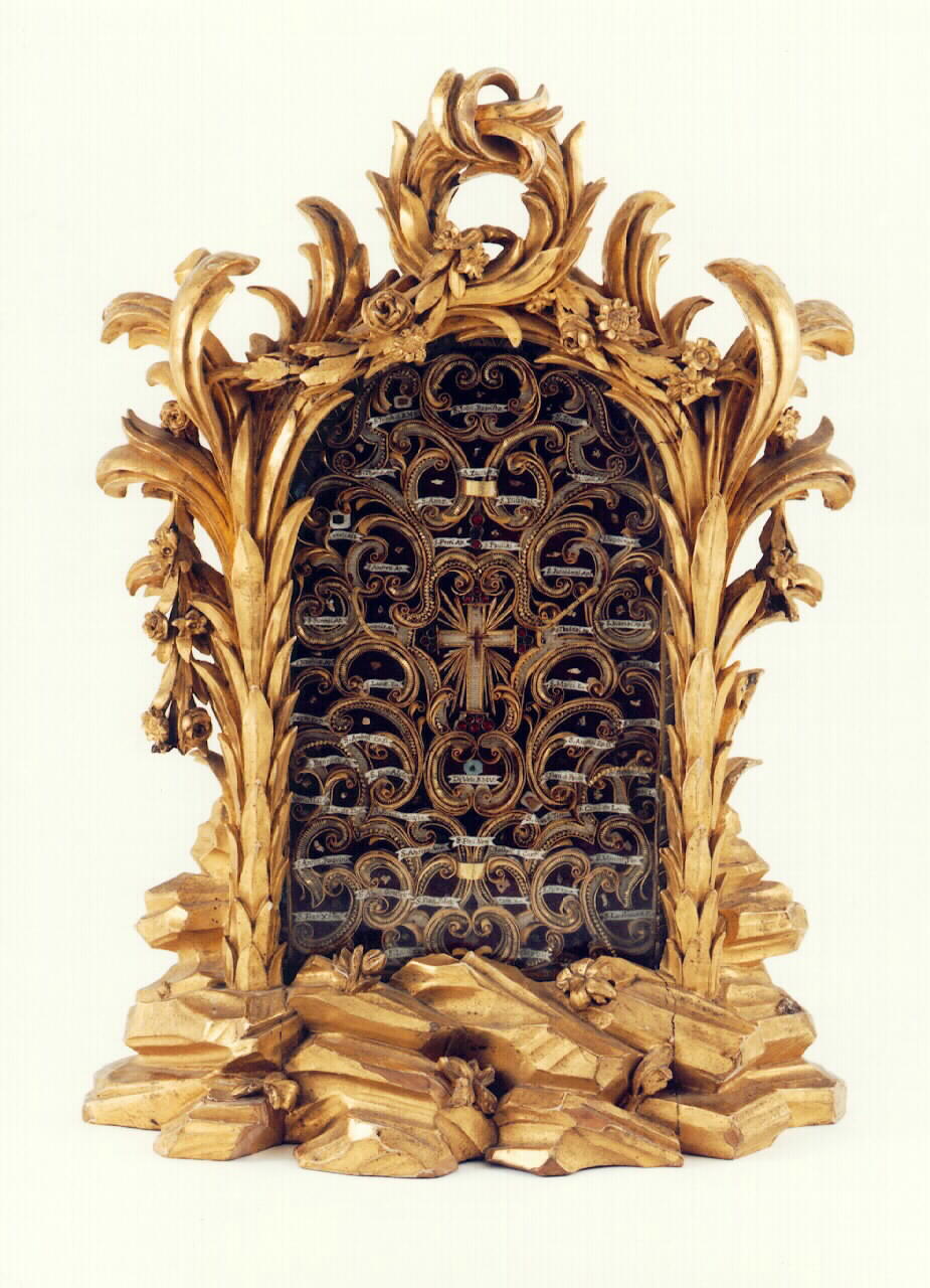 reliquiario - a tabella - produzione siciliana (Fine/inizio secc. XIX/ XX)