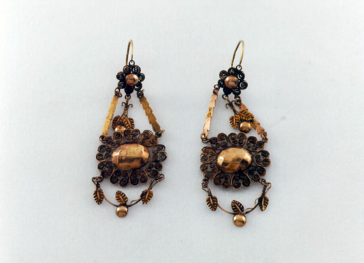 orecchini (addobbo di statua) - bottega siciliana (Seconda metà sec. XIX)