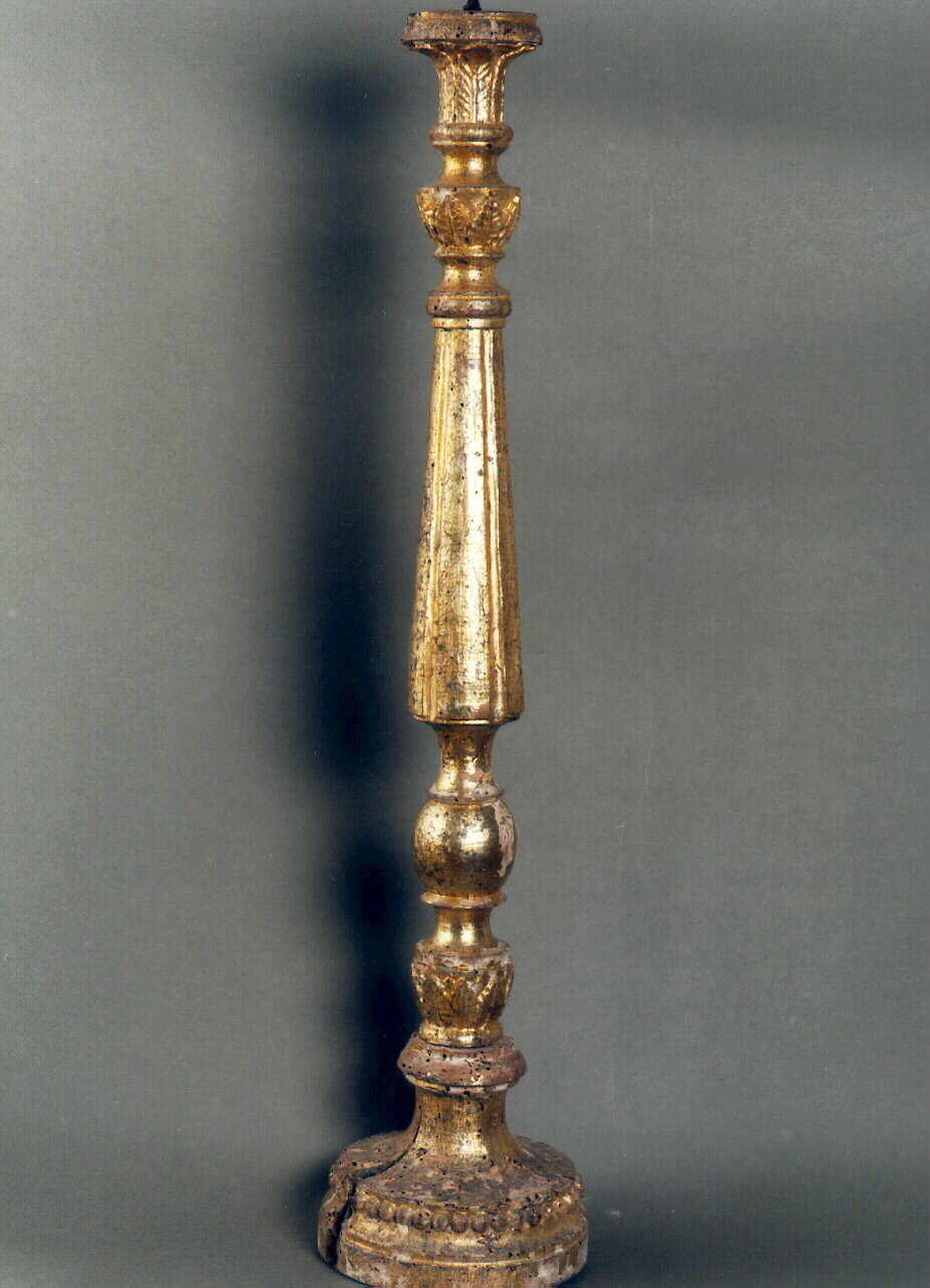 candelabro d'altare, serie - produzione siciliana (Seconda metà sec. XIX)