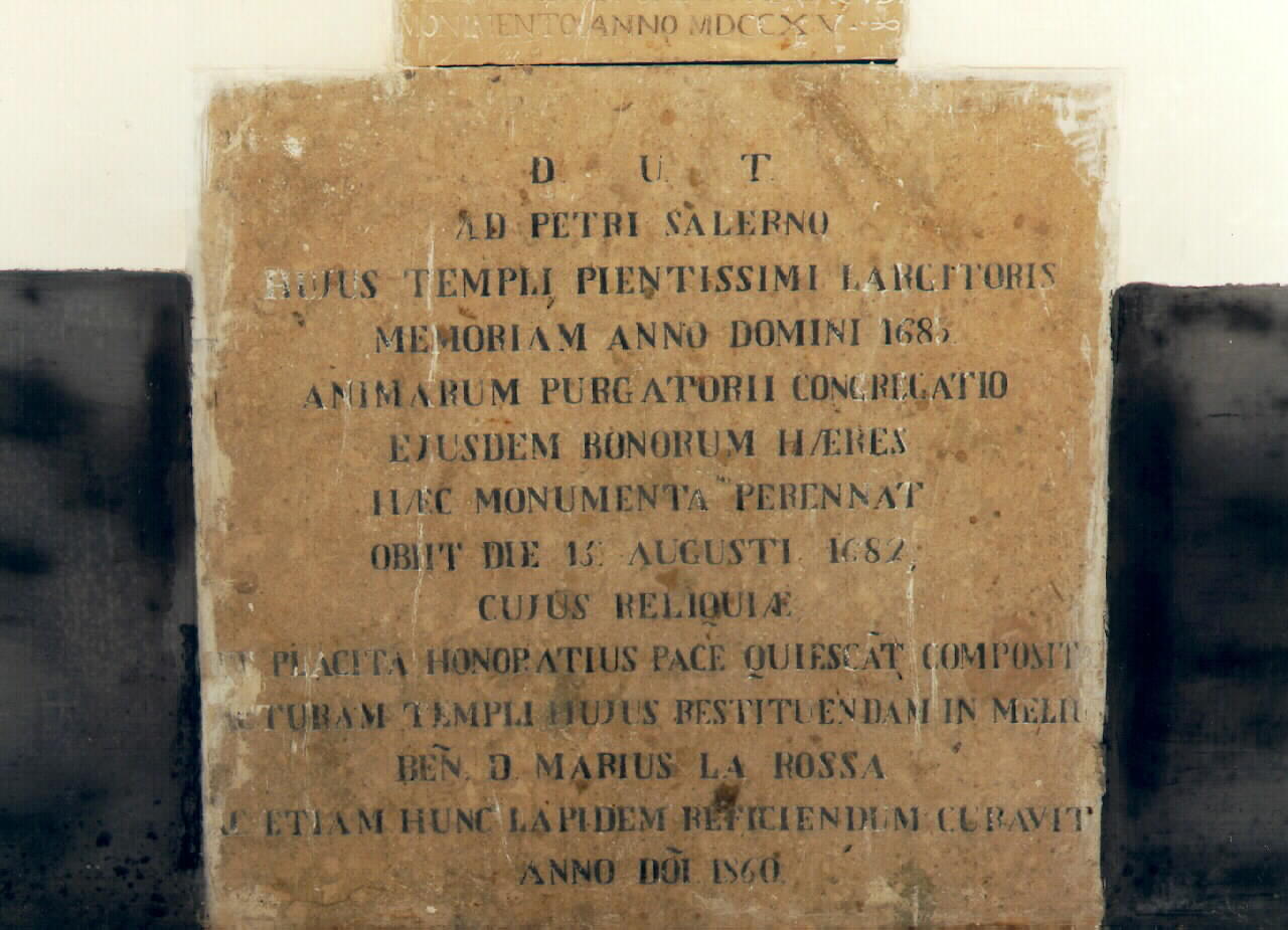 lapide commemorativa - ambito siciliano (sec. XIX)