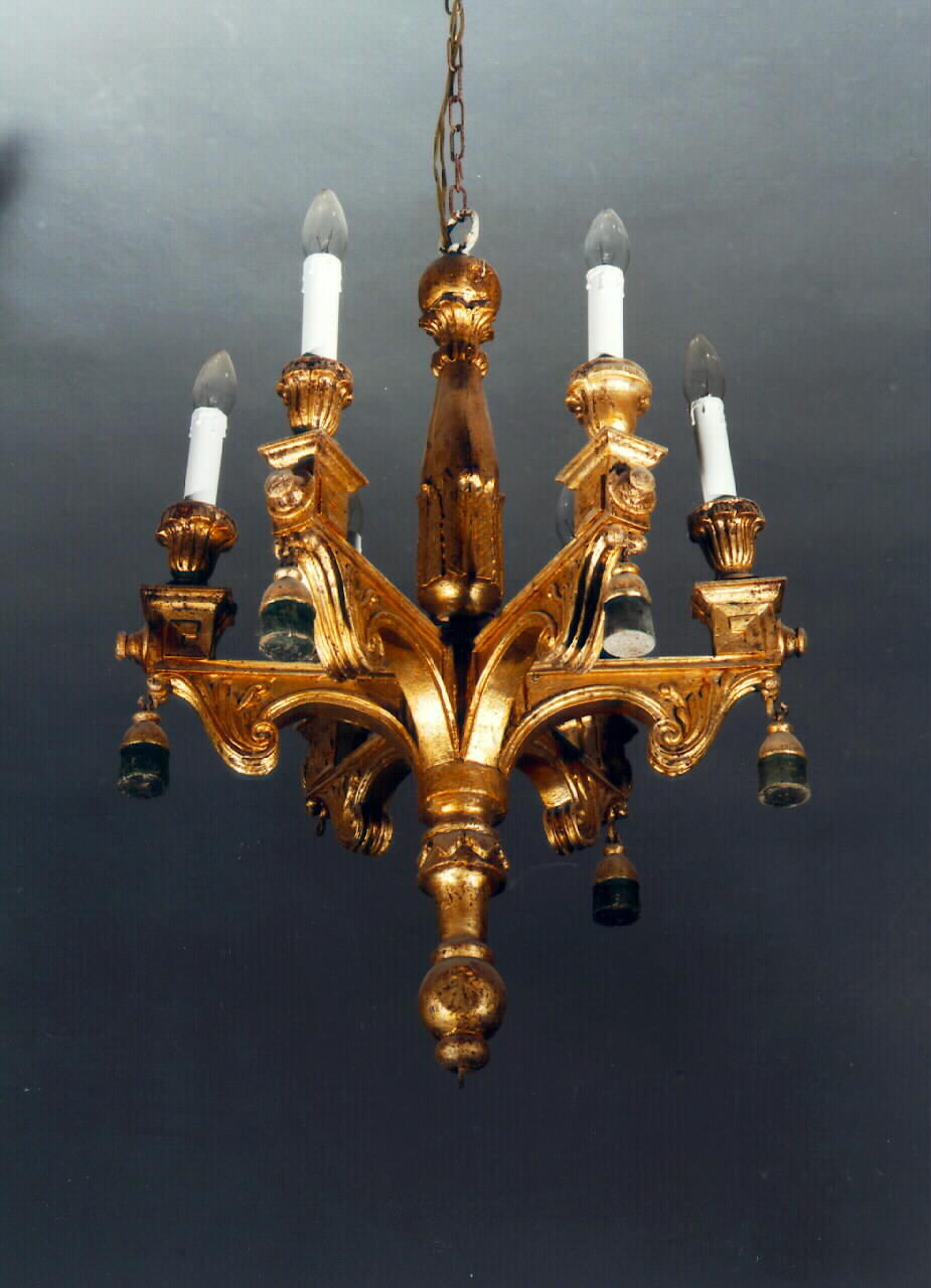 lampadario - a bracci - produzione siciliana (Seconda metà sec. XIX)