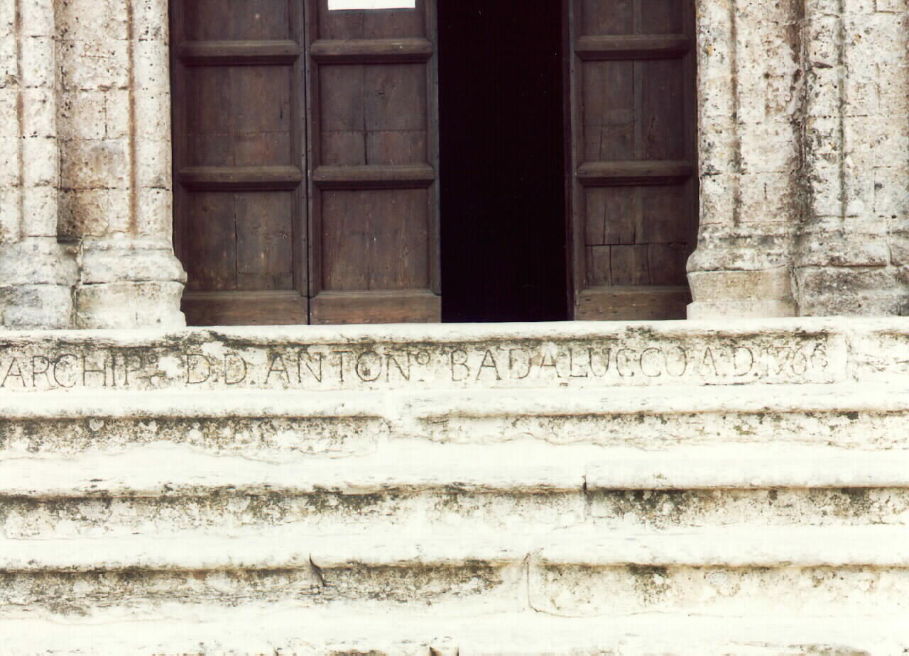 iscrizione - ambito siciliano (sec. XVIII)