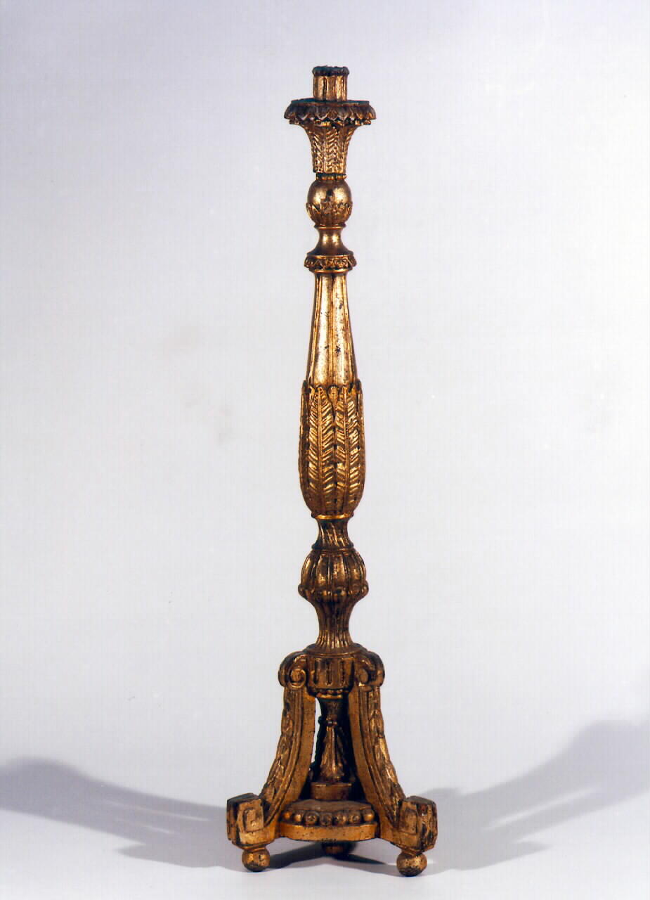 candelabro d'altare, serie - produzione siciliana (Prima metà sec. XIX)