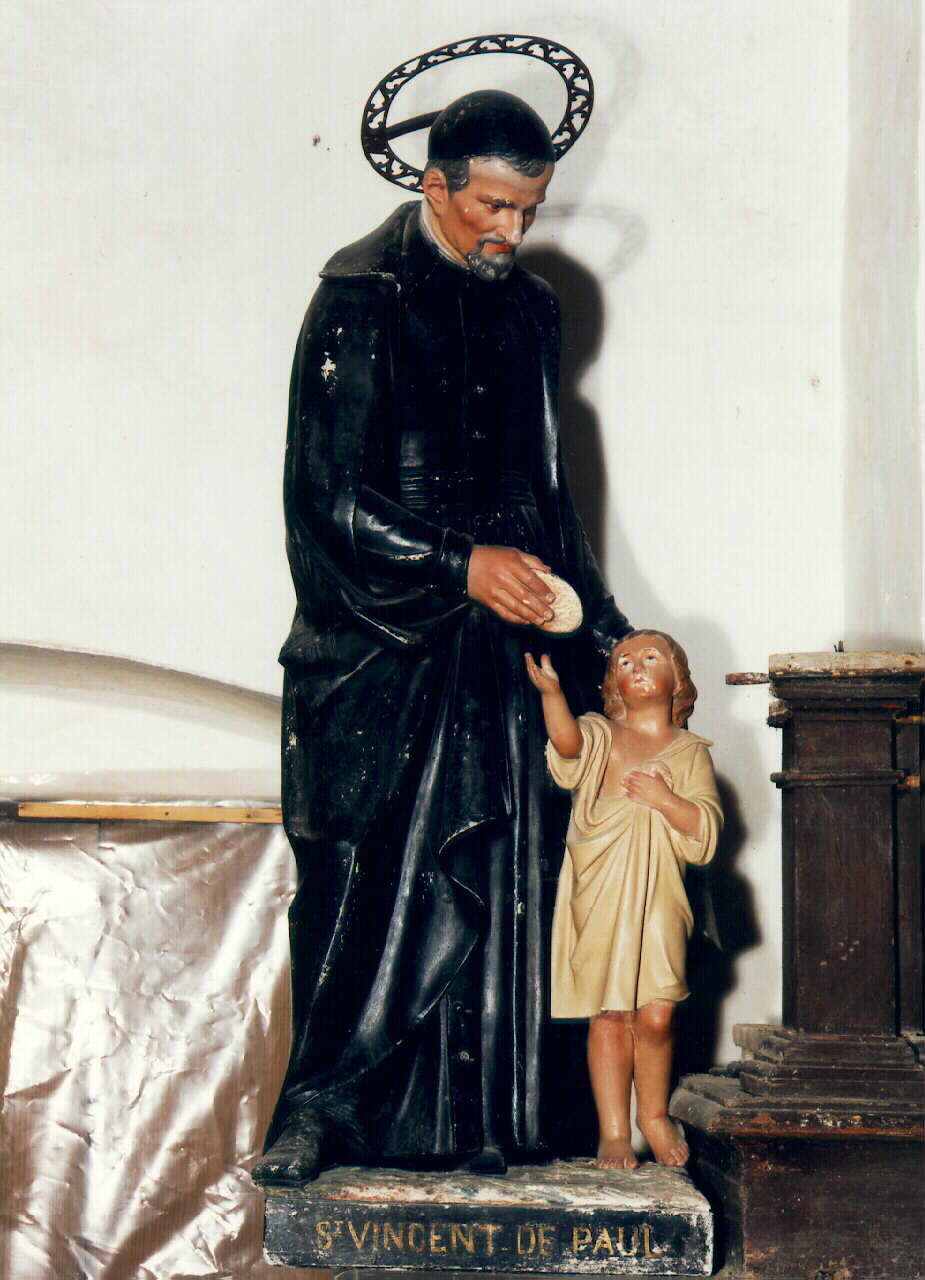 San Vincenzo de Paoli (statua) - ambito siciliano (Seconda metà sec. XIX)