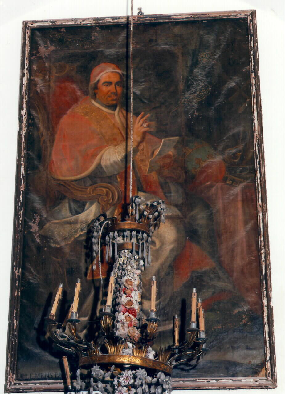 ritratto di papa Clemente XIV (dipinto) - ambito siciliano (Seconda metà sec. XIX)