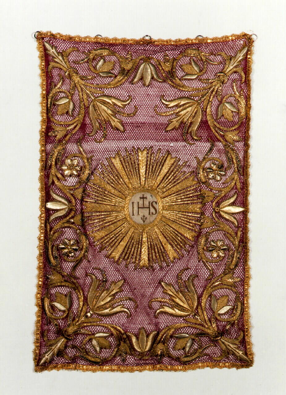 conopeo di tabernacolo - a cortina - manifattura siciliana (Prima metà sec. XIX)