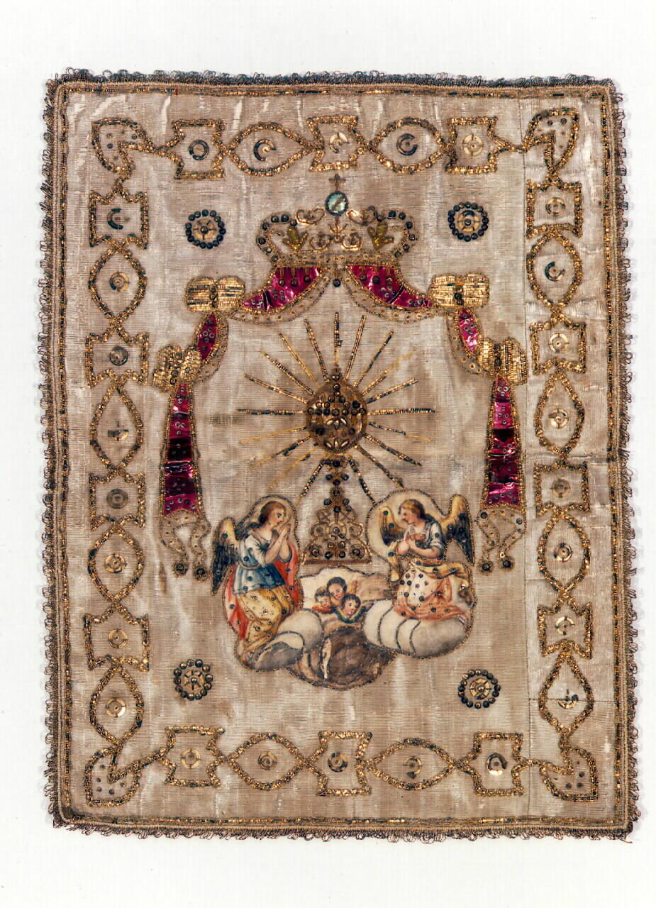 conopeo di tabernacolo - a cortina - manifattura siciliana (Prima metà sec. XIX)