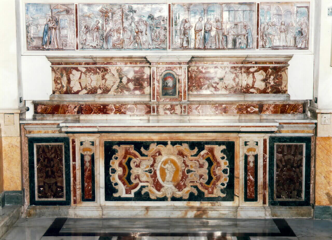 altare - a blocco - ambito siciliano (ultimo quarto sec. XVIII)