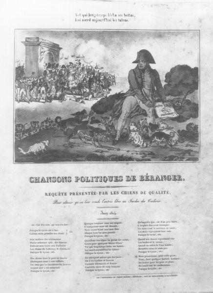 Chansons politiques de beranger, inno politico (stampa) - ambito francese (sec. XIX)