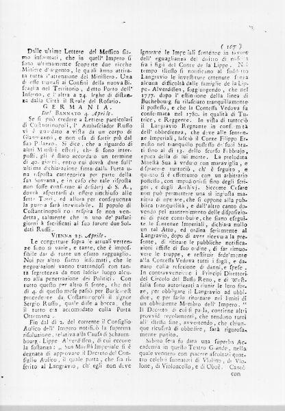 gazzetta di Pesaro (stampa) - ambito marchigiano (sec. XVIII)