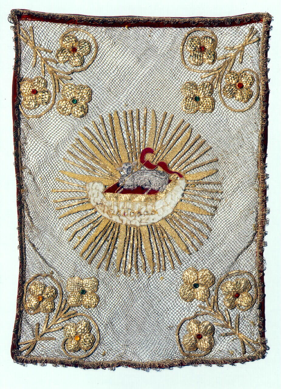 conopeo di tabernacolo - a cortina - manifattura siciliana (Fine/inizio secc. XIX/ XX)