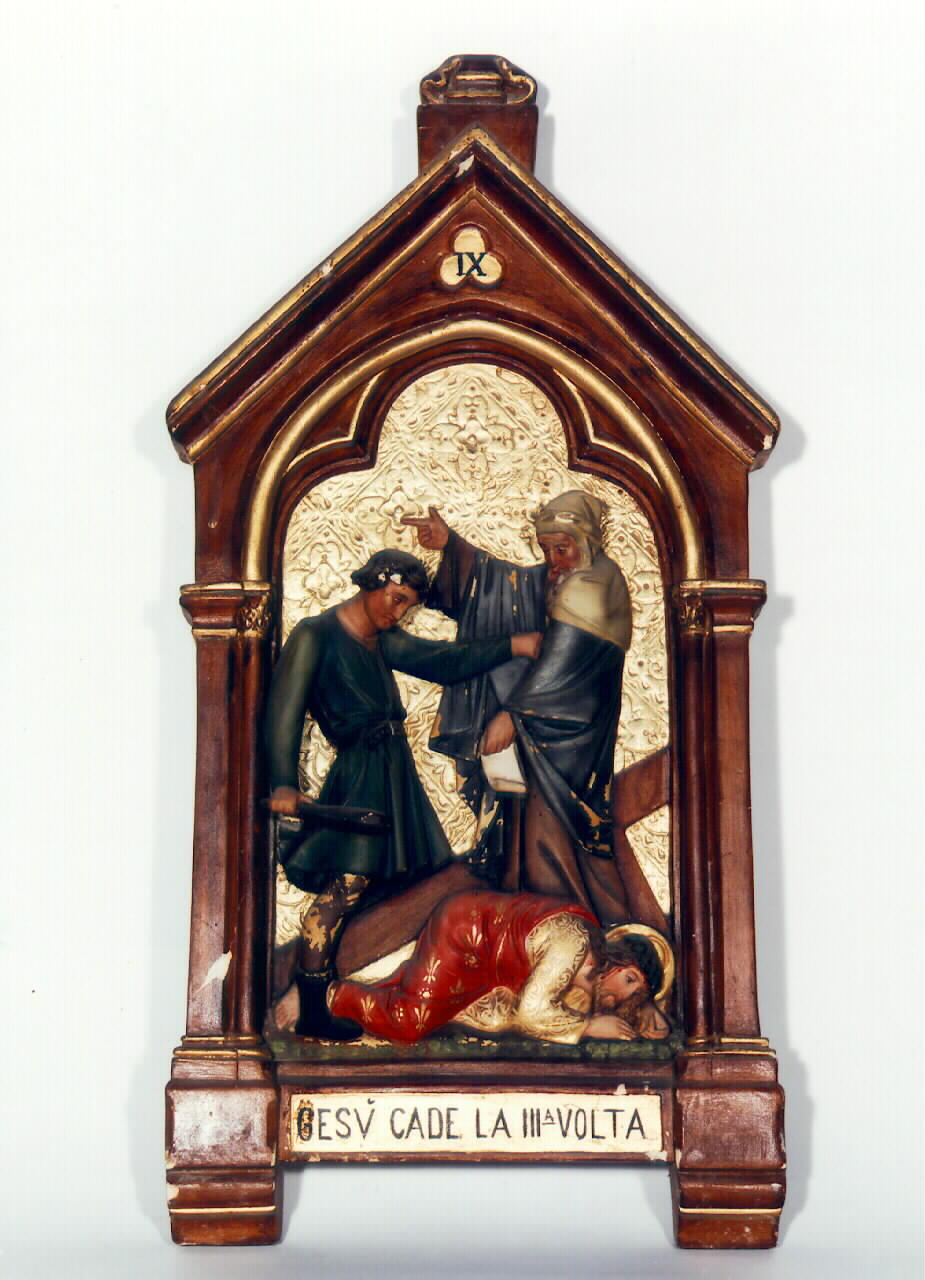 stazioni della via crucis (rilievo, serie) - produzione siciliana (primo quarto sec. XX)