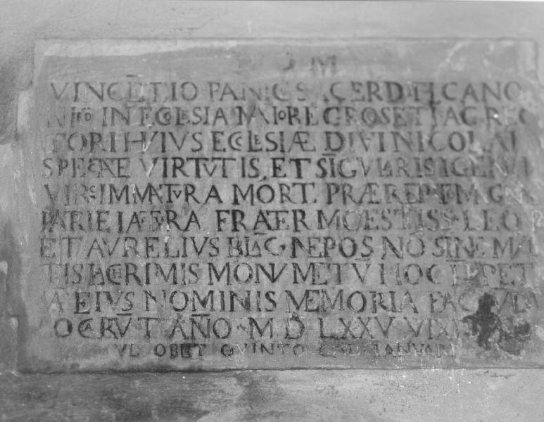 lapide tombale - bottega toscana (sec. XVI)