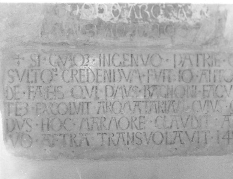 lapide - bottega toscana (sec. XV)