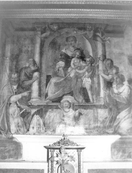 Madonna con Bambino in trono (dipinto) - ambito toscano (fine/inizio secc. XVII/ XVIII)