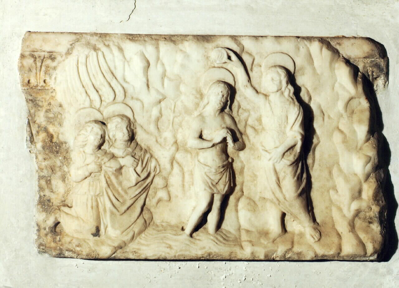 battesimo di Cristo (rilievo) - ambito siciliano (Prima metà sec. XVI)