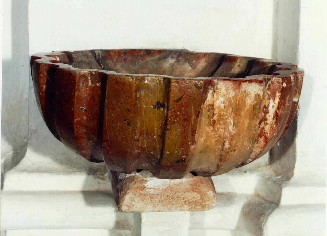 acquasantiera da parete, serie - ambito siciliano (Seconda metà sec. XVIII)