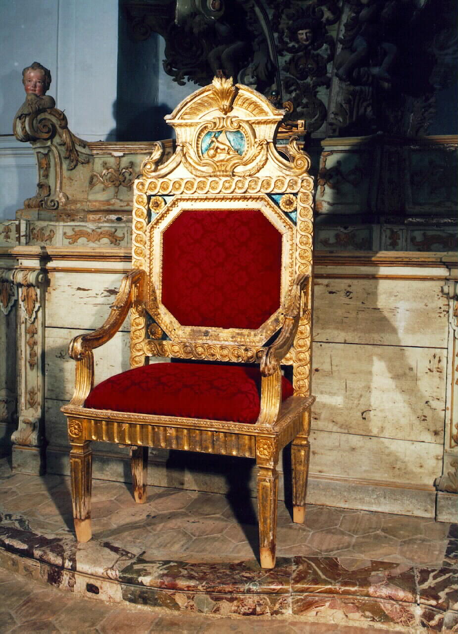 sedia del celebrante - produzione siciliana (Seconda metà sec. XVIII)