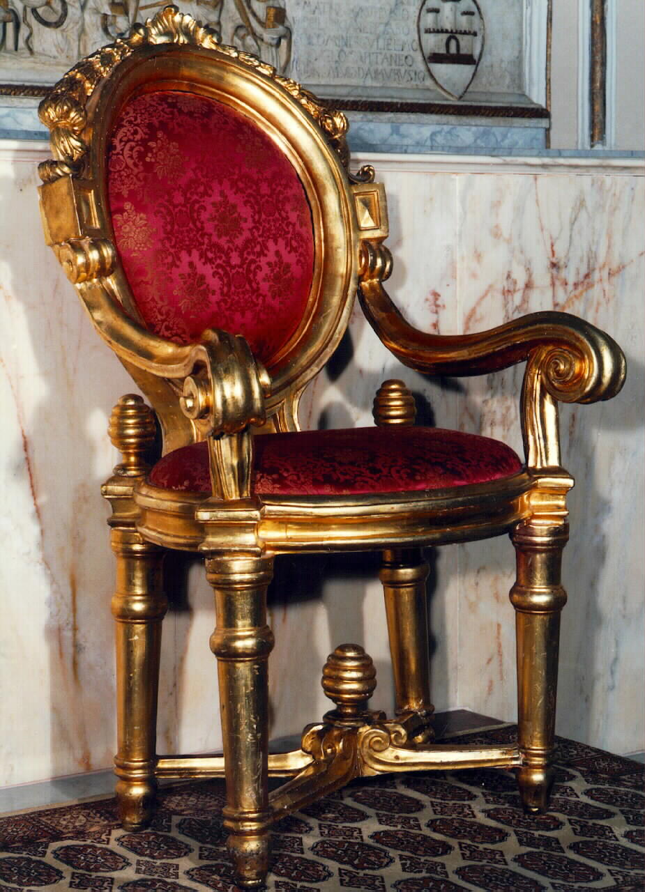 sedia del celebrante - produzione siciliana (Seconda metà sec. XIX)