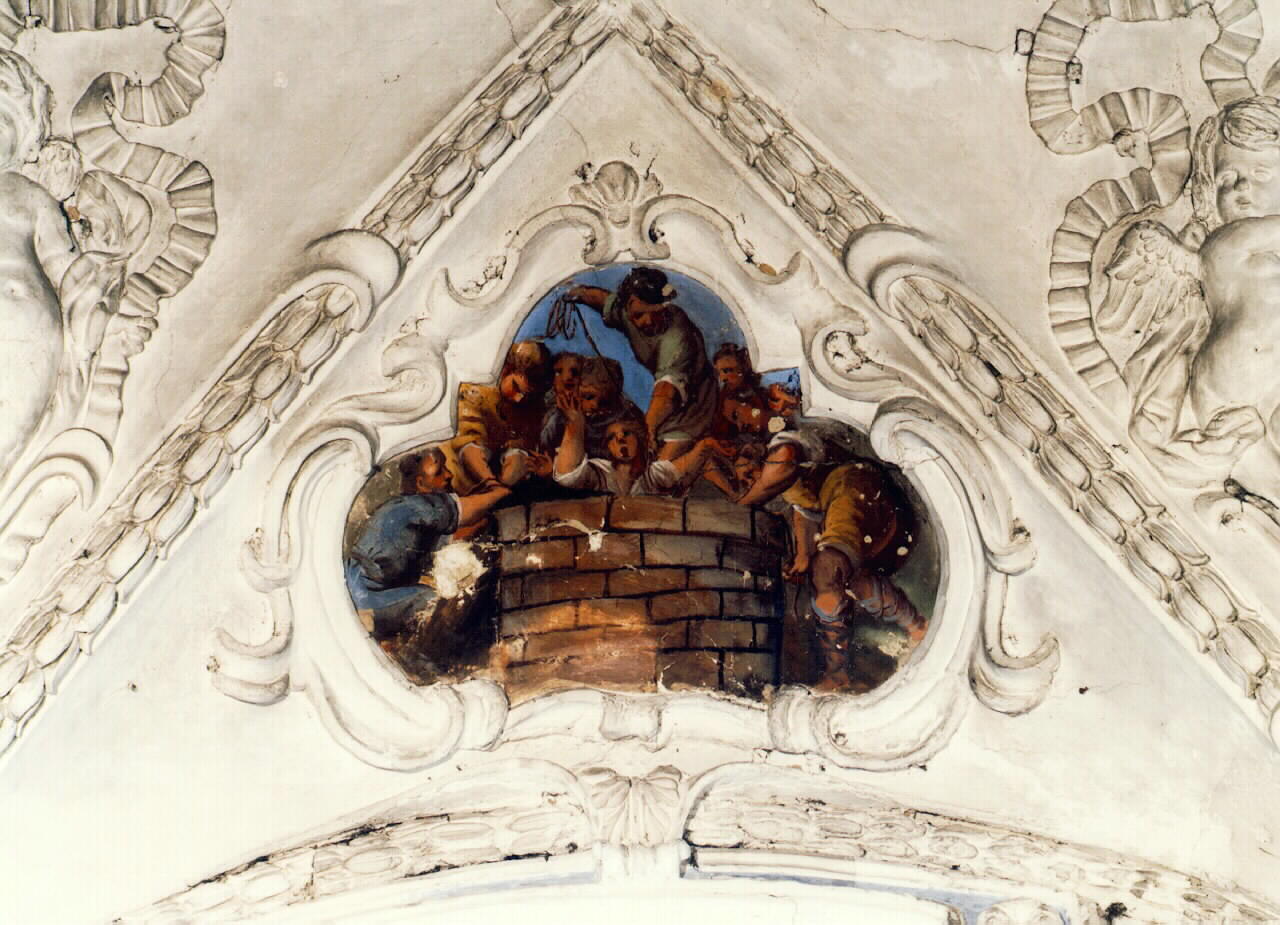 Giuseppe calato nella cisterna (dipinto murale) - ambito siciliano (Seconda metà sec. XIX)