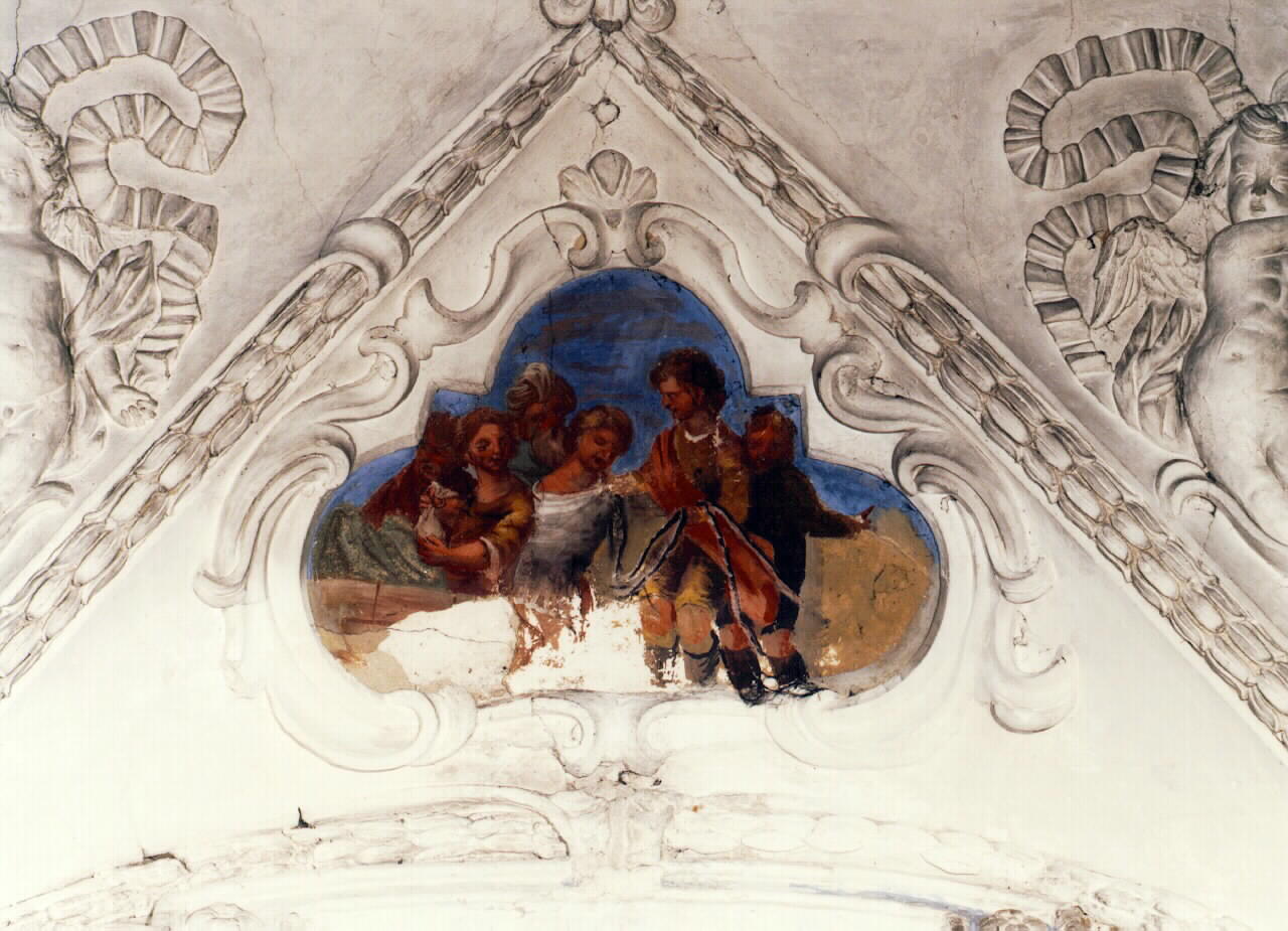 Giuseppe venduto dai fratelli (dipinto murale) - ambito siciliano (Seconda metà sec. XIX)