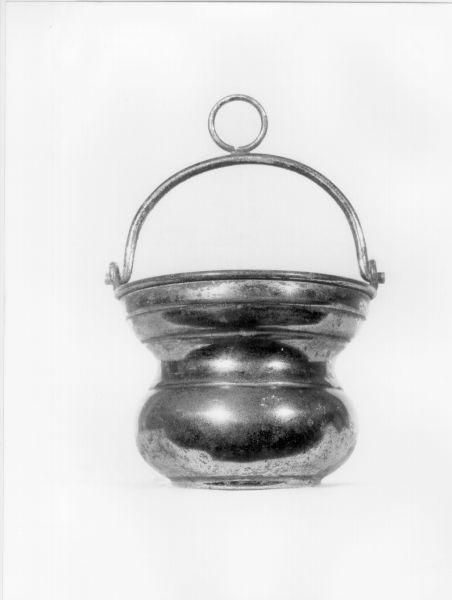 secchiello per l'acqua benedetta - bottega italiana (seconda metà sec. XIX)