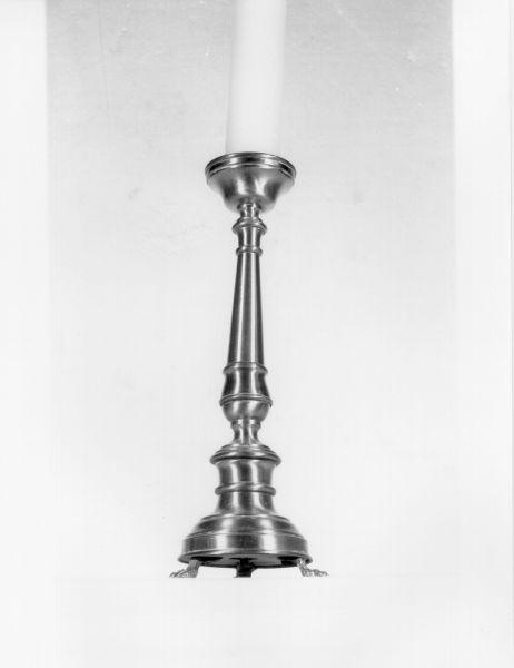 candeliere d'altare, serie - bottega italiana (seconda metà sec. XIX)