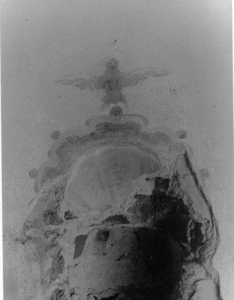 COLOMBA SU CORNICE (decorazione musiva, frammento) - ambito toscano (seconda metà sec. XIX)
