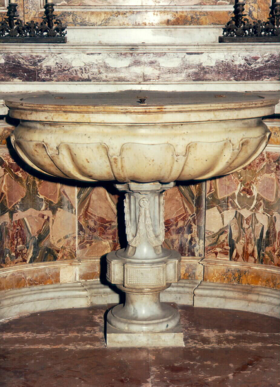 fonte battesimale - ambito siciliano (Metà sec. XVII, sec. XIX)