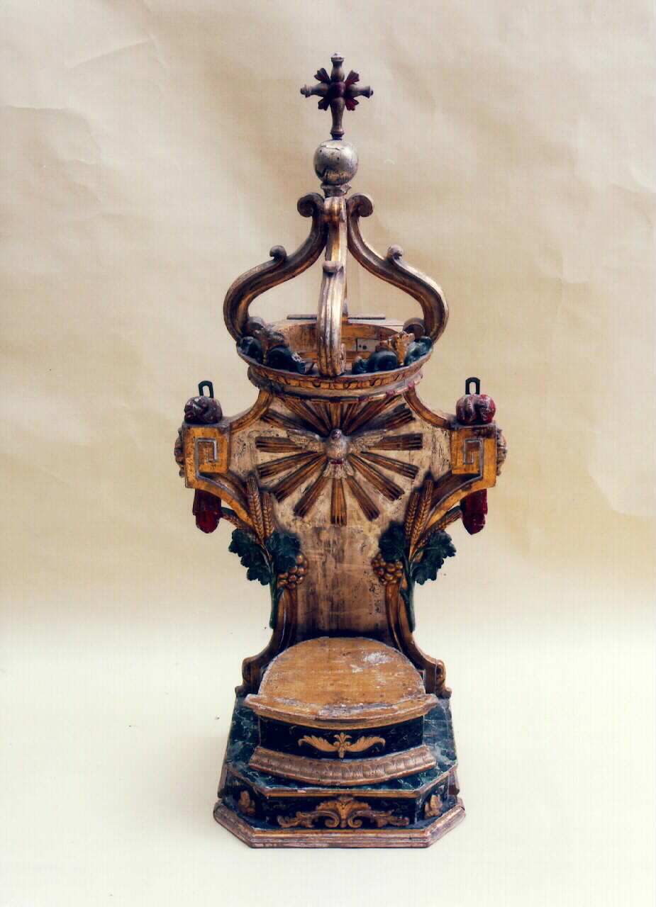 tronetto per esposizione eucaristica - produzione siciliana (primo quarto sec. XIX)