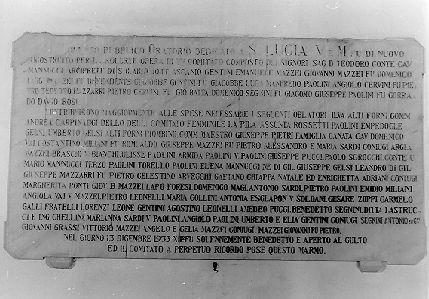 lapide - ambito italiano (sec. XX)