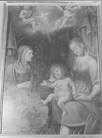 MADONNA CON BAMBINO E SANT'ANNA (dipinto) - ambito italiano (sec. XVIII)